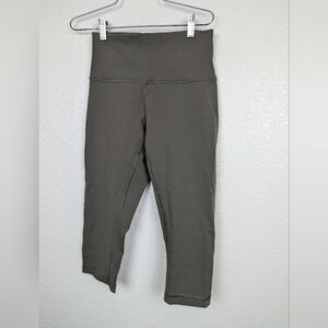 Lululemon Wunder under high rise 1/2 tight grey sage size 6